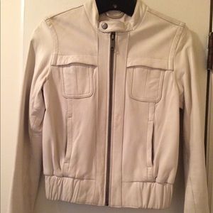 Women’s Gap Ivory Leather Jacket